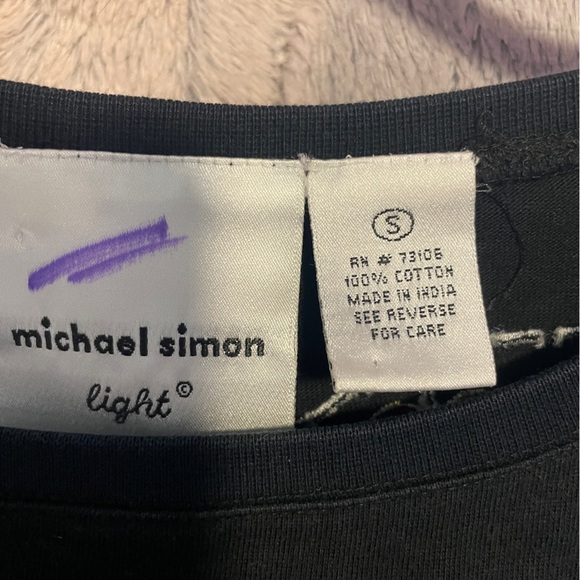 Vintage Y2K Michael Simon Black Embroidered Playing Card T-Shirt Women’s Size L - Picture 6 of 7